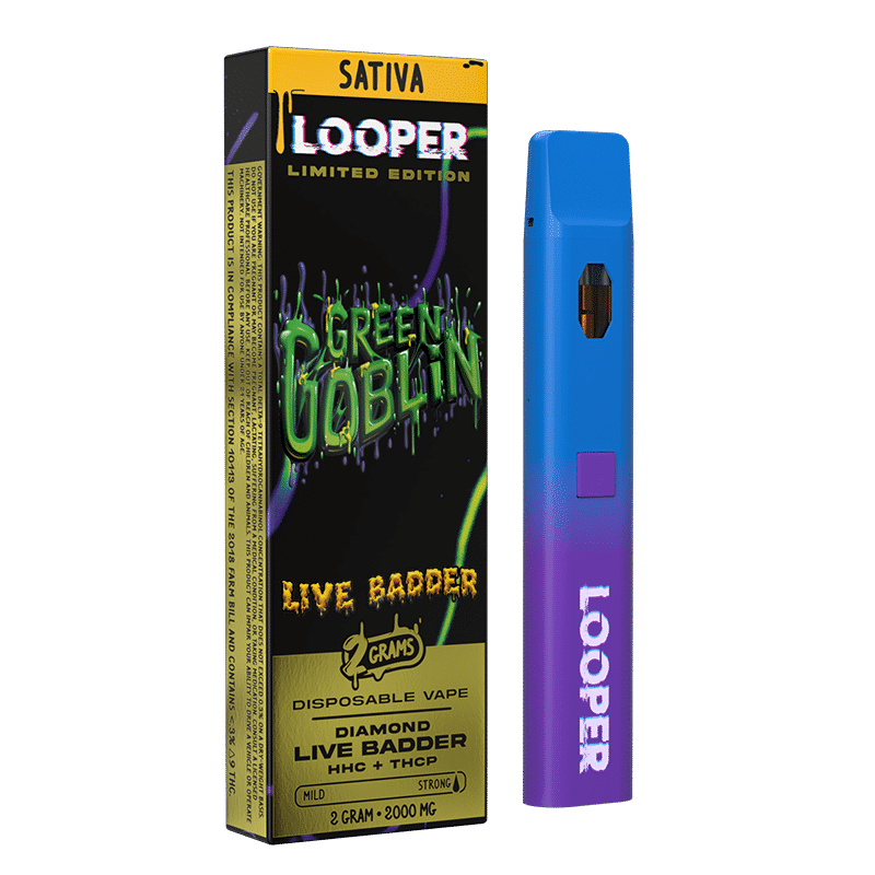 LOOPER LIVE BADDER 2 GRAM DISPOSABLE GREEN GOBLIN | MyTHCBuddy.com Green Goblin